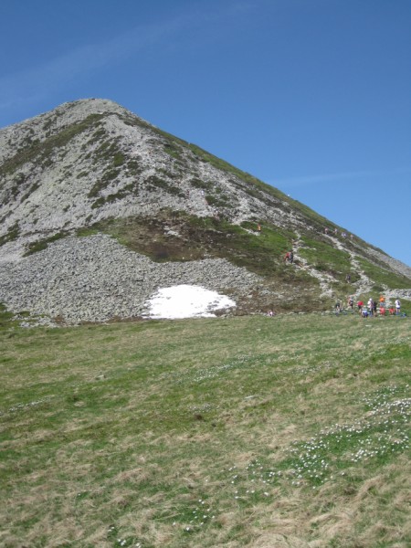 Puy Griou vu depuis le col : la spéciale va du petit group jusqu'au sommet