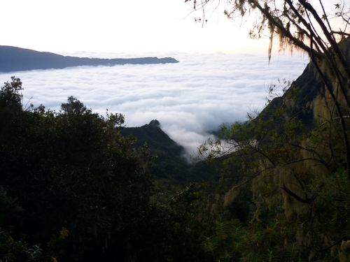 Mer de nuages sur Cilaos