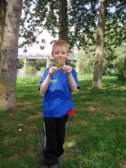 Fier de sa médaille